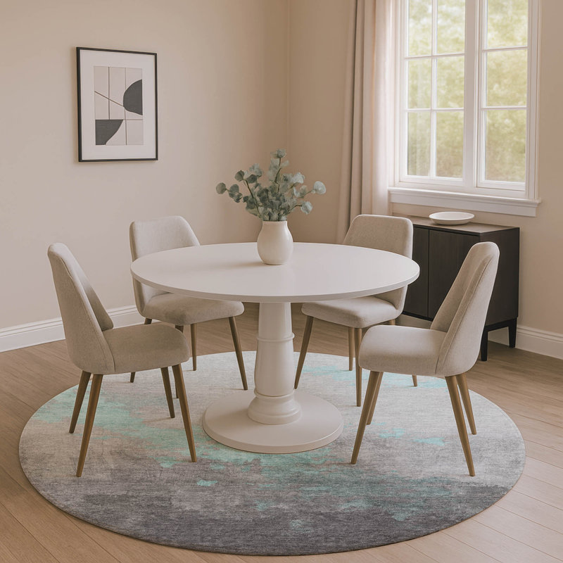 Premium Machine Washable Bennette AMF1881 Modern Rug, Round 8'