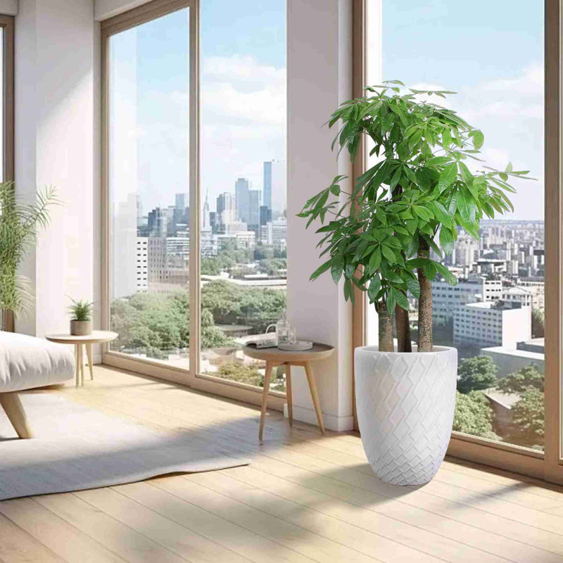 High quality ceramic flowerpot, Milk White