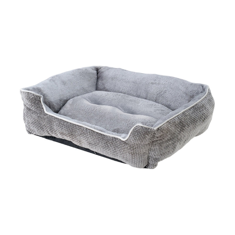 Polyester Pet Bed, Small (15cm H x 70cm W x 60cm D), Grey