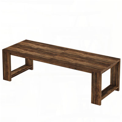 Extra Long Minimalist Dining Table with Natural Wood Finish (Seats 8)