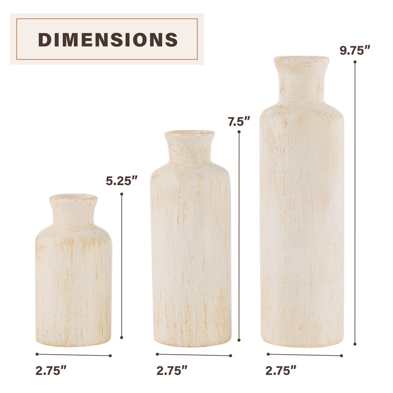 Vases rustiques de luxe 3 pièces
