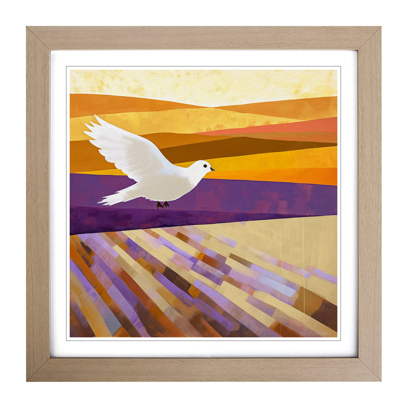 Single Picture Frame Print on Wood, Oak