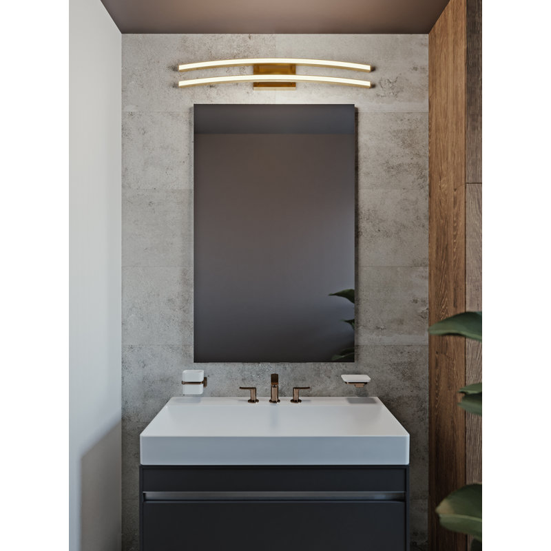 Zarren 2 - Light Dimmable LED Vanity Light, Satin Brass