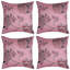 Ensemble de housses de coussin floral carré avec impression numérique - Décoration de Noël 18 x 18 pour canapé et lit
