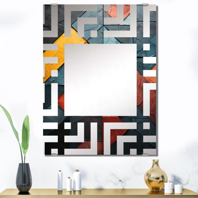 Petton - Grand miroir mural en marbre abstrait MIR137198