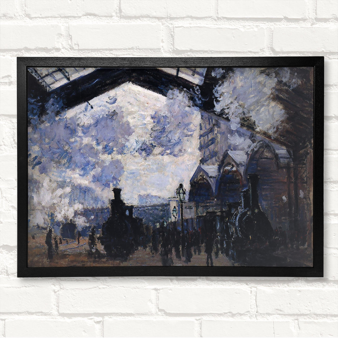 Monet Der Gare St Lazare Gerahmter Druck