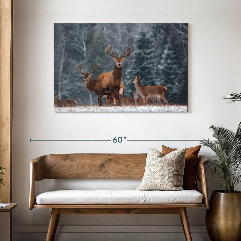 Cerf d'hiver Brampt, H 30 po x l 45 po