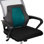 Coussin de soutien lombaire pour chaise de bureau et siège d'auto Mind Reader, mousse mémoire et gel rafraîchissant, soulagement des douleurs dorsales, améliore la posture, L 15,5 po x l 3,75 po x H 14 po, noir