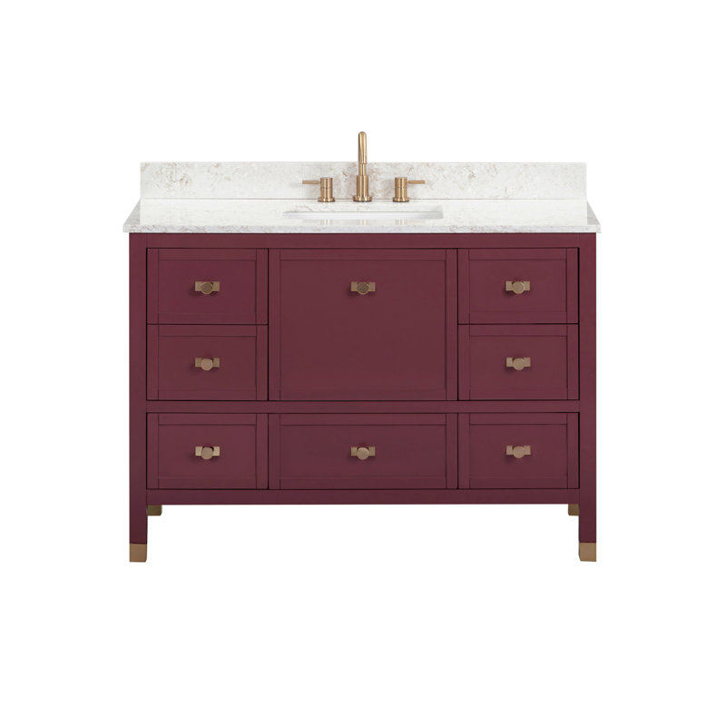 Ensemble de meuble-lavabo simple 48 po Alana, Quartz séduisant, 49"