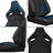 2PC New Universal Bucket Racing Seats Stitch PVC Leather Reclinable Carbon Look Leather Back With Adjustor Slider(Not Including Seat Bracket ) 1 Box Of 2 Pieces-123796558