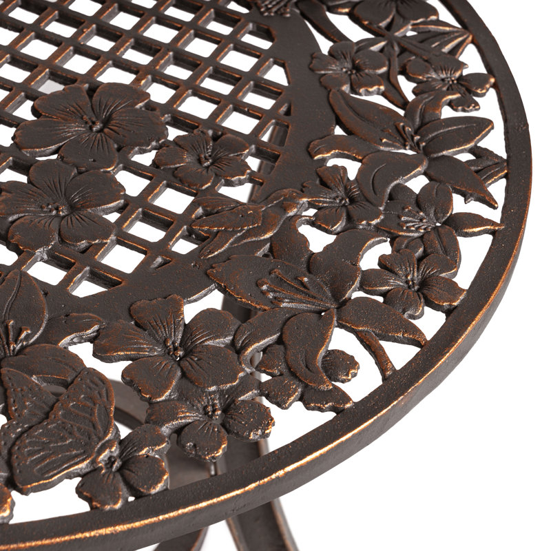 Table de patio en fonte Mielke