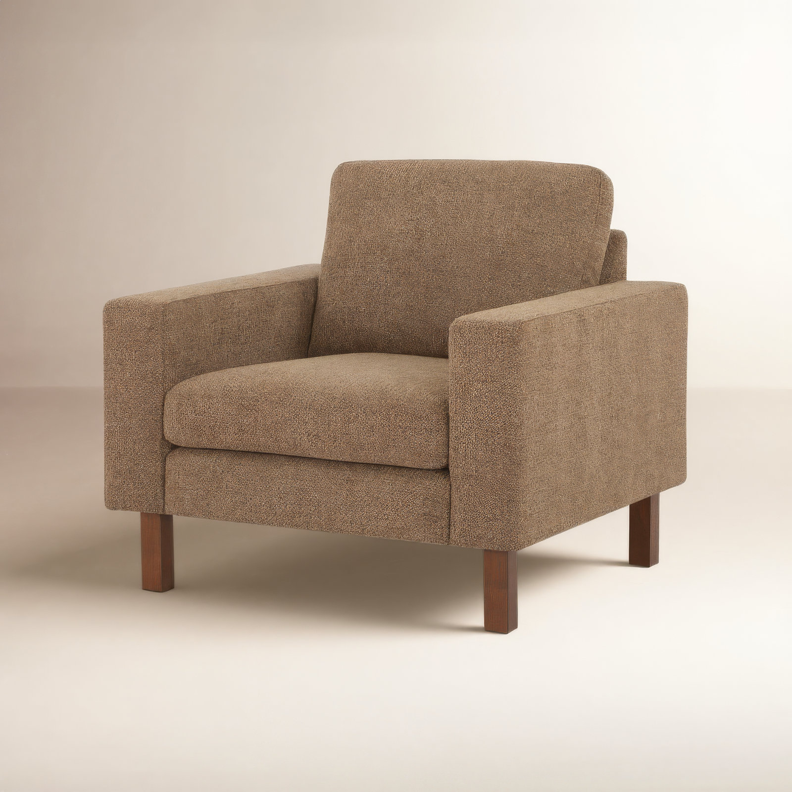 Lobos Oak Armchair, Chocolate Chenille