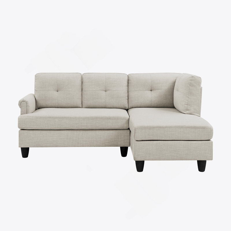 Canapé modulaire 2 pièces rembourré, Polyester beige