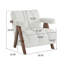 Chaise d'appoint avec structure en bois massif, chaises de salon rembourrées