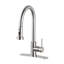 Robinet de cuisine rétractable à poignée simple avec accessoires-60287952