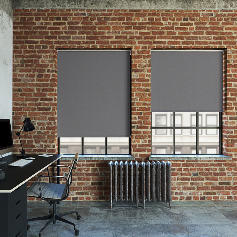 Gray Cordless Fabric Blackout Roller Shade 45" x 72"