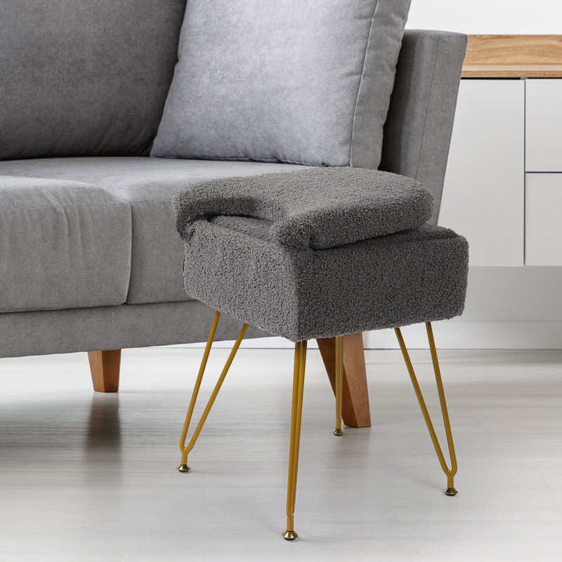 Tabouret de coiffeuse gris