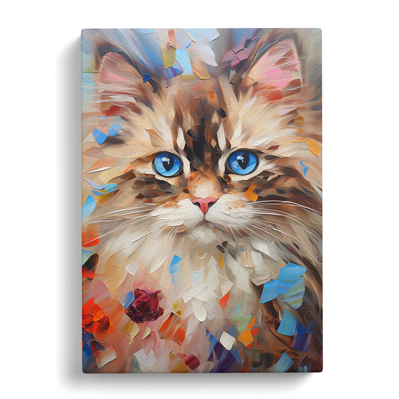 Ragdoll Cat Abstract No.4 - Wrapped Canvas, 50cm H x 35cm W x 3cm D