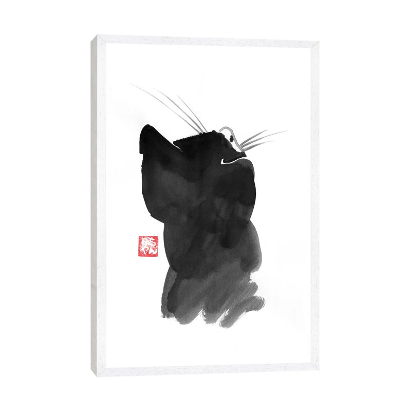 Cat’s Back I by Péchane - Print on Canvas, White Framed, 152.5 cm H x 101.5 cm W