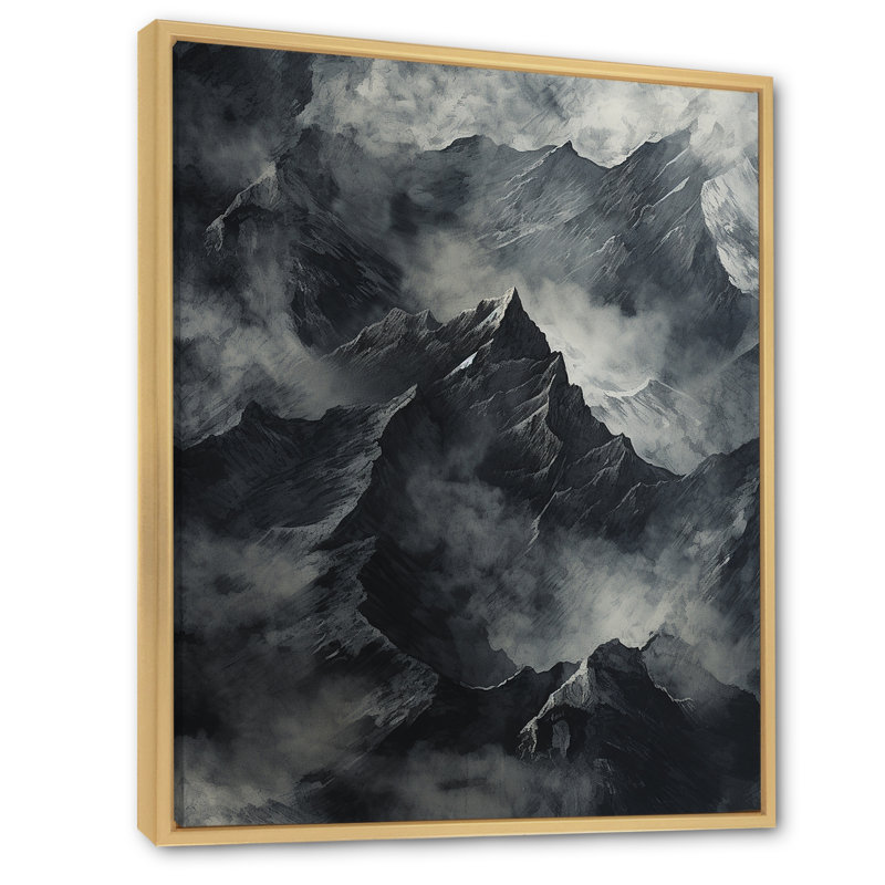 Montagnes Percolated Peaks I, H 20 po x l 12 po x P 1 po, Cadre naturel flottant