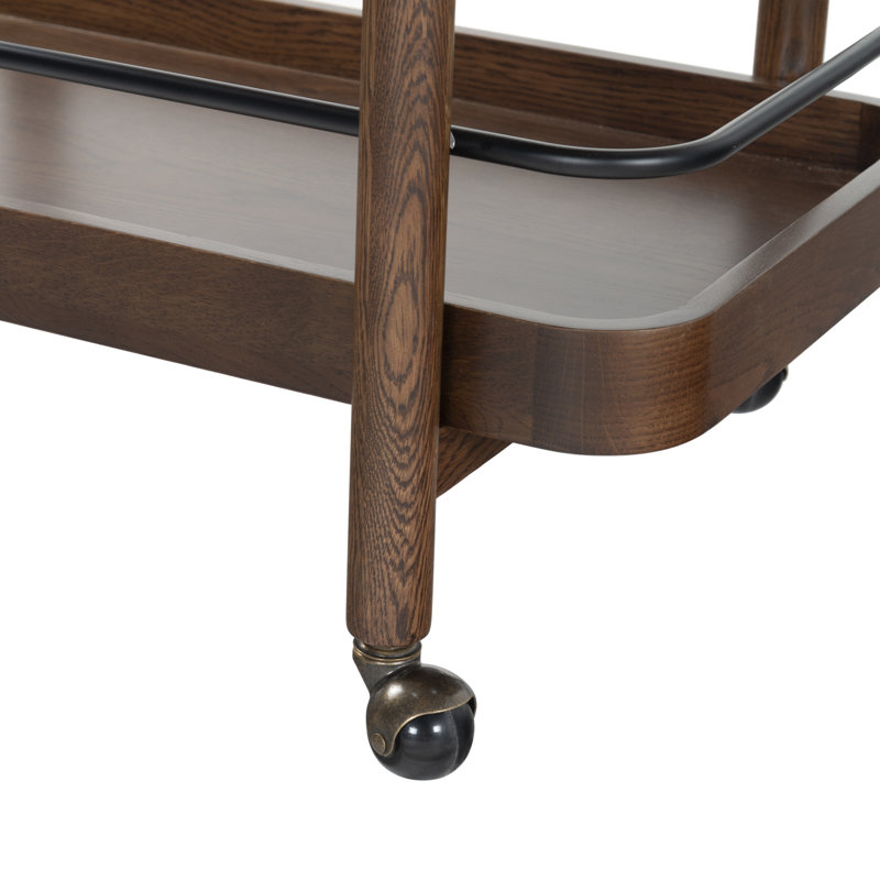 Desserte de bar 2 tablettes Krystof, Noyer