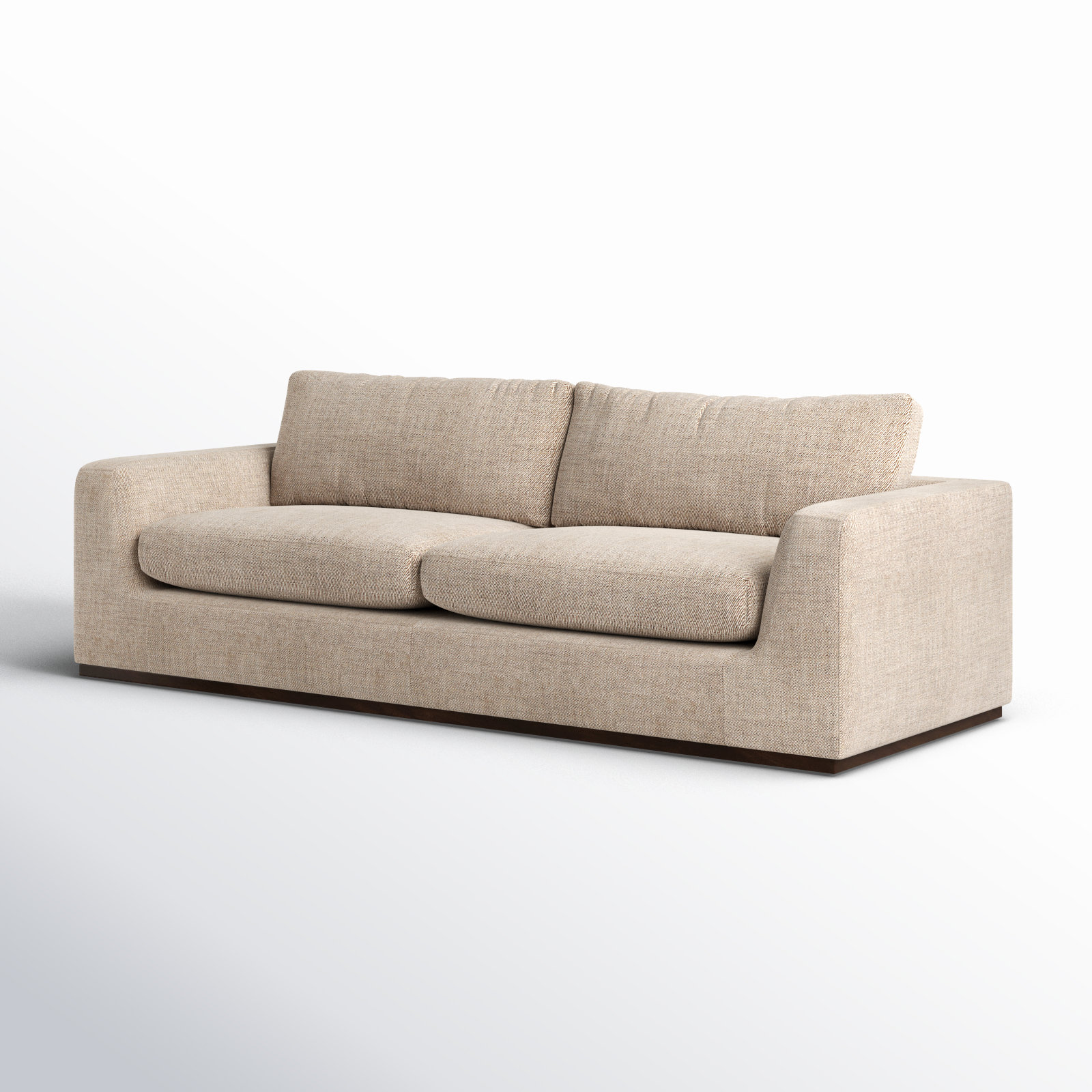 Berger 98'' Upholstered Sofa, Canon Dove
