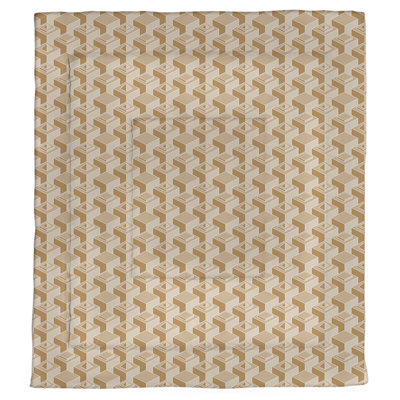 Édredon simple réversible en microfibre à motif de gratte-ciels à deux couleurs