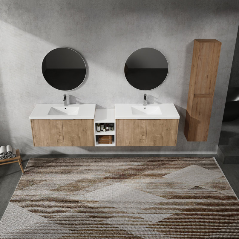 Meuble-lavabo mural sophistiqué avec caractéristiques pratiques