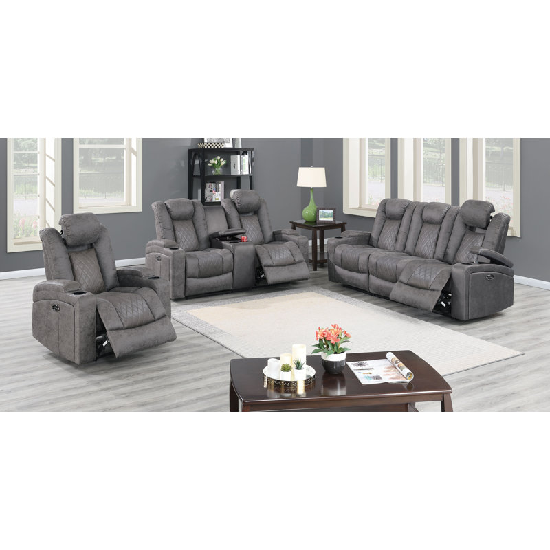 LurLine 3 - Piece Faux Leather Living Room Set