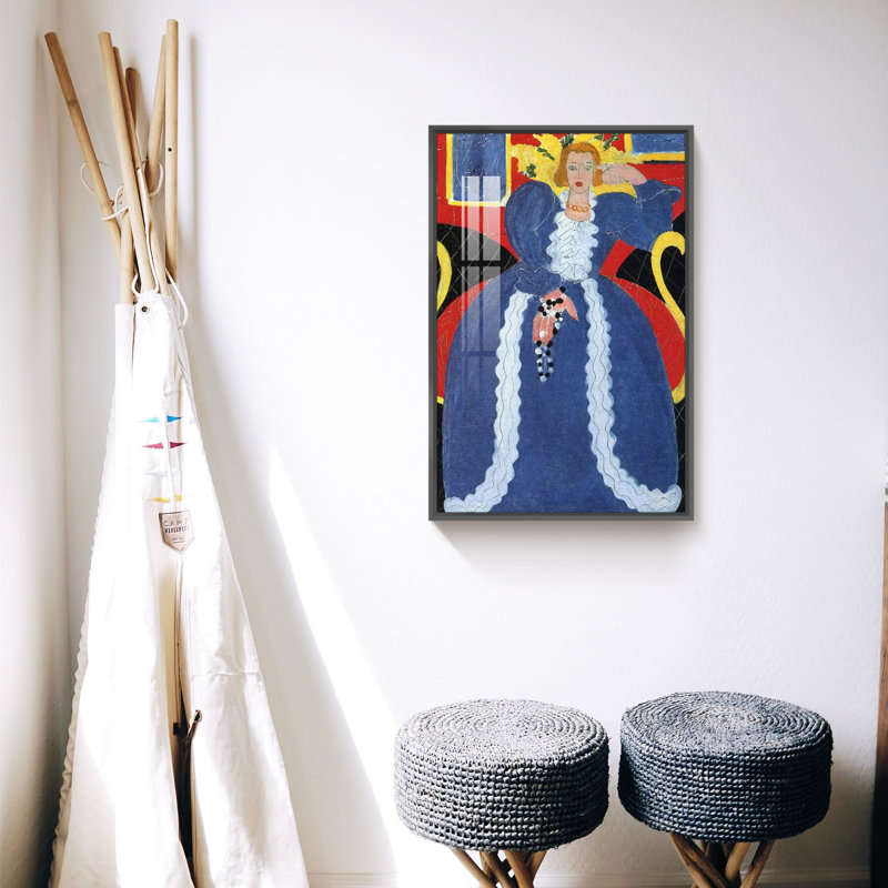 «Matisse Artwork» par Henri Matisse, reproduction d'art sur toile, H 24 po x l 16 po x P 1,3 po, Cadre noir