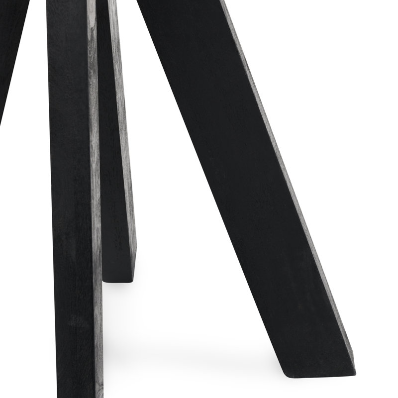 Furley 32" Round Counter Height Dining Table, 42", Black