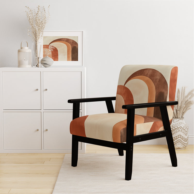 Chaise d'appoint Abstract Shapes, Black Square Arms