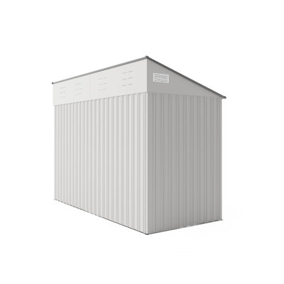 4 ft. W X 8 ft. D Metal Lean-To Storage Shed