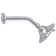 5" Round Thin 5-Function Adjustable Spray Shower Head with 8" Wall Mount Arm