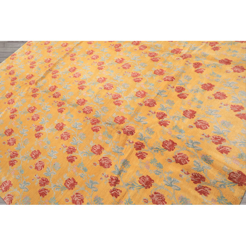 Tapis floral transitionnel 8 pi 4 po x 10 po x 10 po