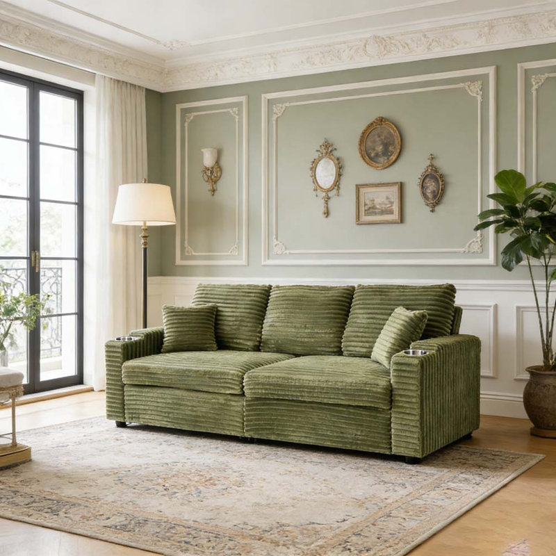 80-inch two-in-one folding sofa, Green
