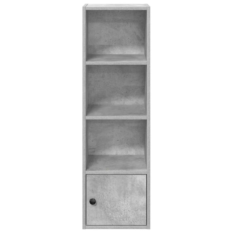 Conary 31cm W Bookcase, (4 Shelves) 102cmH x 31cmW x 24cmD, Concrete Grey