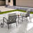 3-Piece Outdoor Chat Set With Cushioned Armchairs And Side Table-128607342