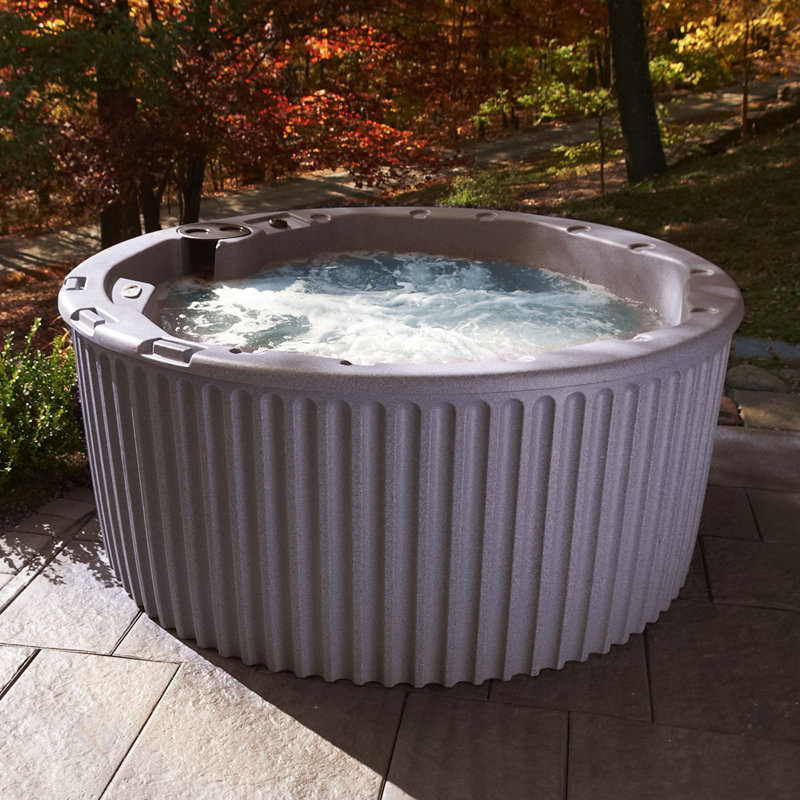 Outback 6-Person Round Brown Polyethylene Hot Tub with 20 Jets