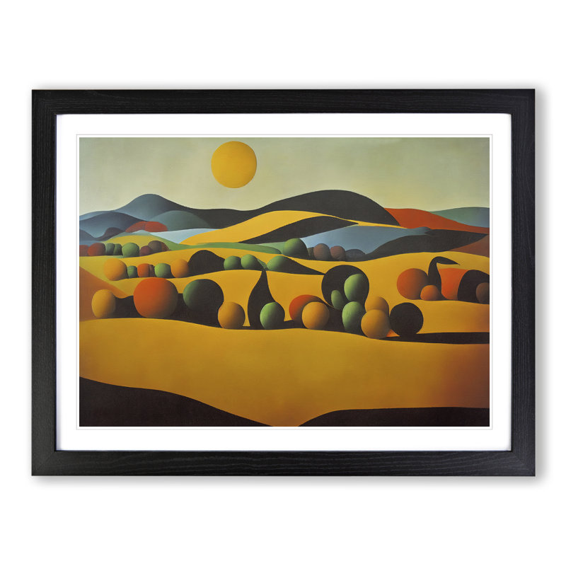 Spectacular Spring Meadow - Single Picture Frame Print, Black, 46cm H x 64cm W x 2cm D