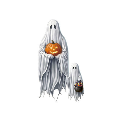 Halloween Ghost Window Clings  White Scary Ghost  Stickers For Glass Windows  Reusable Window Decals Decorations