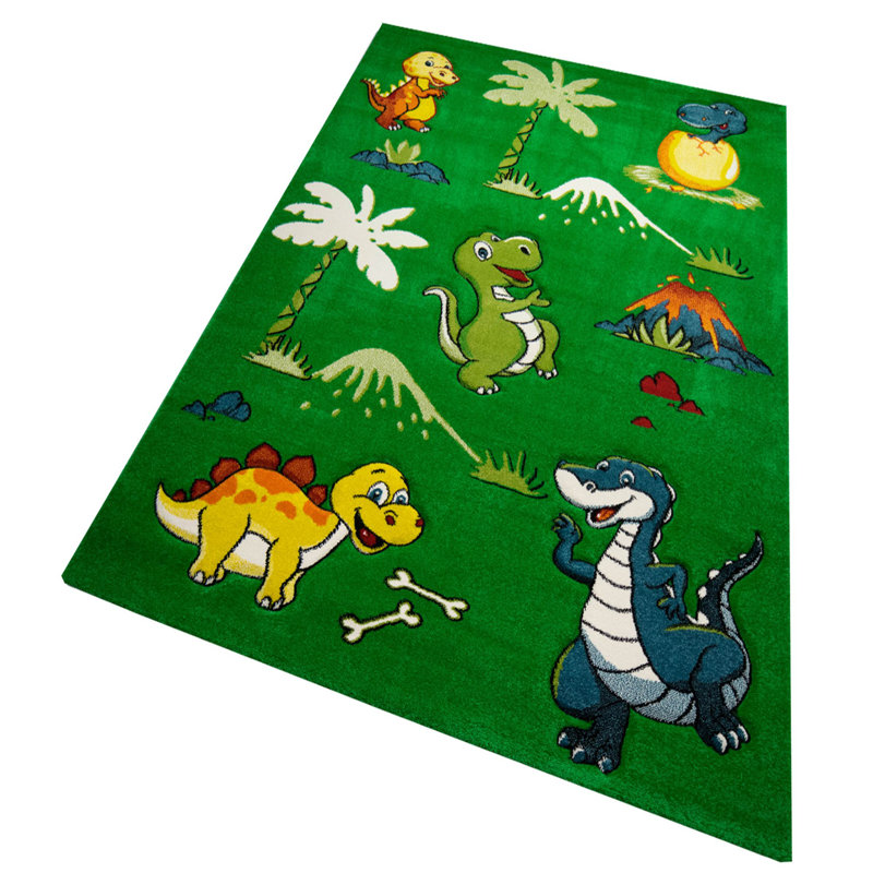 Ehrenfeld Machine Woven Green/Yellow Rug, Round 160cm