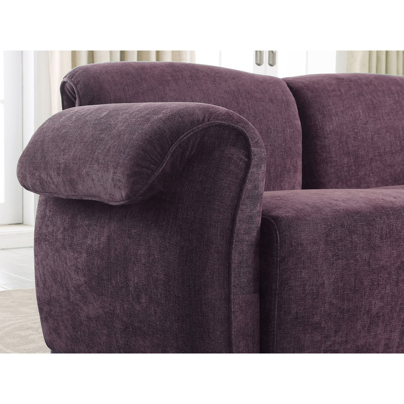 Canapé modulaire en L avec repose-pieds réversible, Mauve