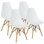 Chaise d'appoint à dossier solide en blanc