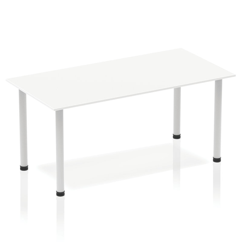 Kyvan Rectangle Conference Table, White, 72.5cm H x 140cm L x 80cm D