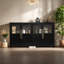 Storage Cabinet With Glass Doors,multifunctional Accent Storage Cabinet Table