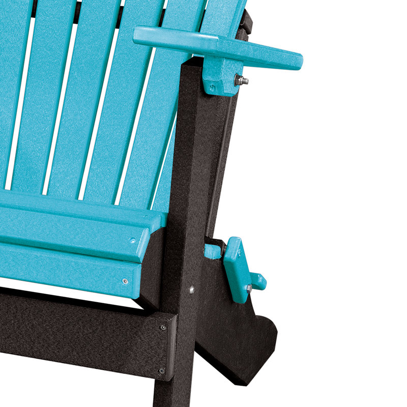 Carla Foldable Outdoor Adirondack Chair, Aruba/Black