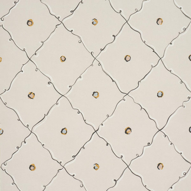 Papier peint Schumacher X Backdrop Colette, Beige