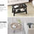 Modern Farmhouse Rectangular Coffee Table with Storage Shelf, 2-Tier Industrial Center Table for Living Room or Home Office-2102476569