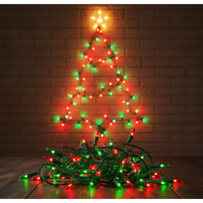 23,3 pi - 70 lumières rouges et vertes T5 à DEL de qualité commerciale imperméables pour la décoration des Fêtes, décorations de Noël